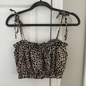 SHEIN leopard print crop top